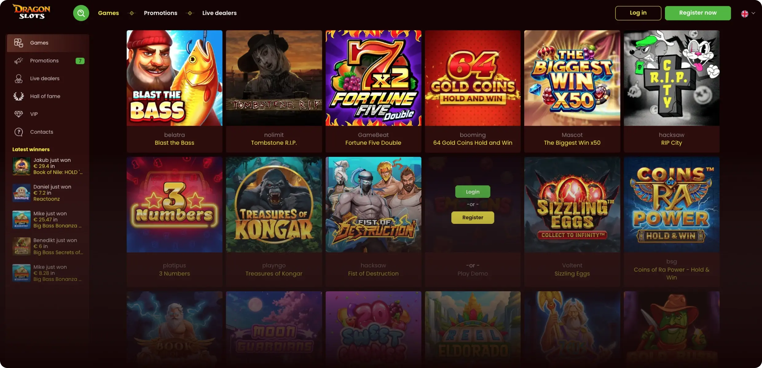Dragon Slots kasinoalusta